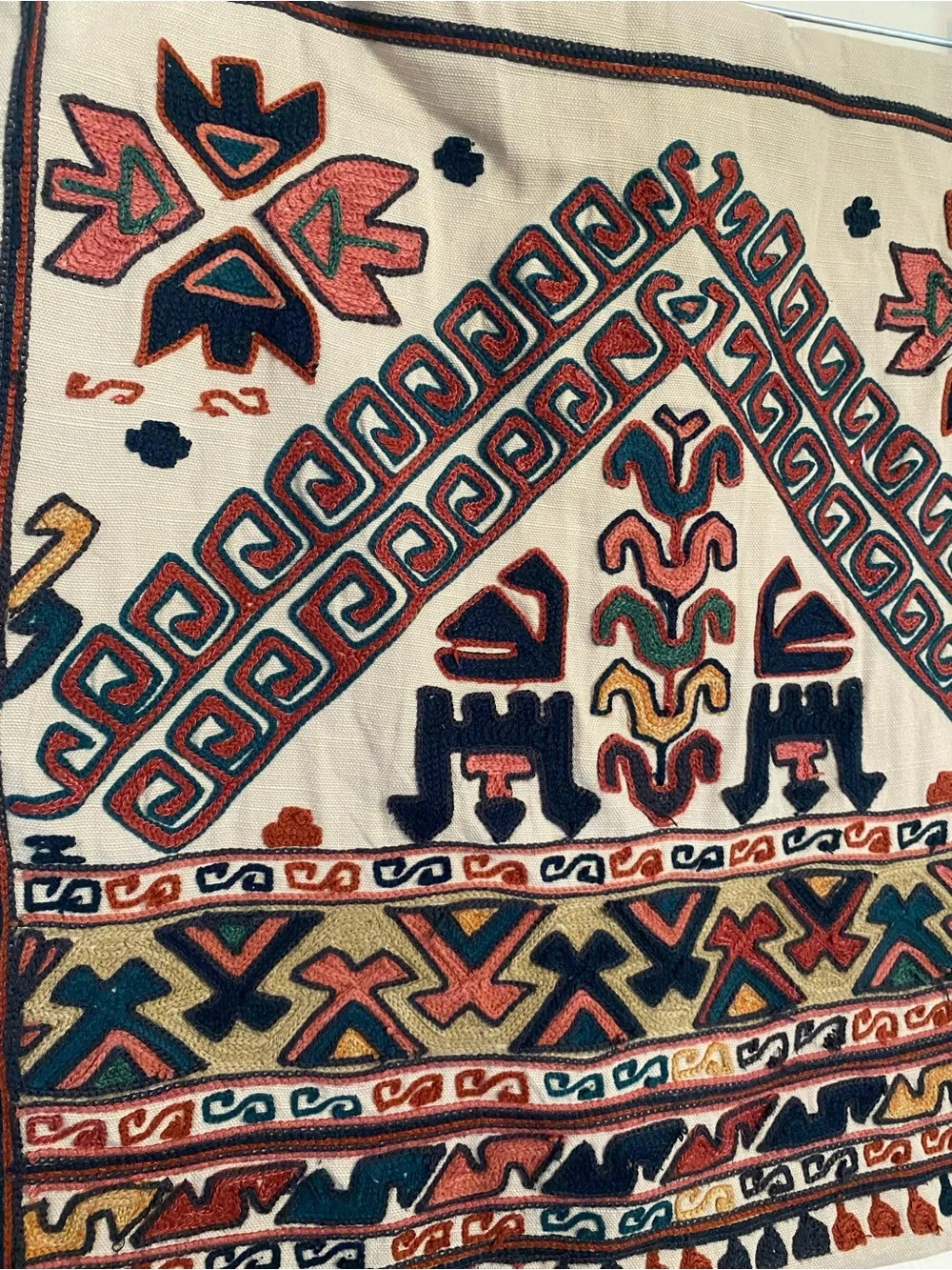 Pottery Barn set of 2 Milton Tribe Global Embroidered Pillow covers cases